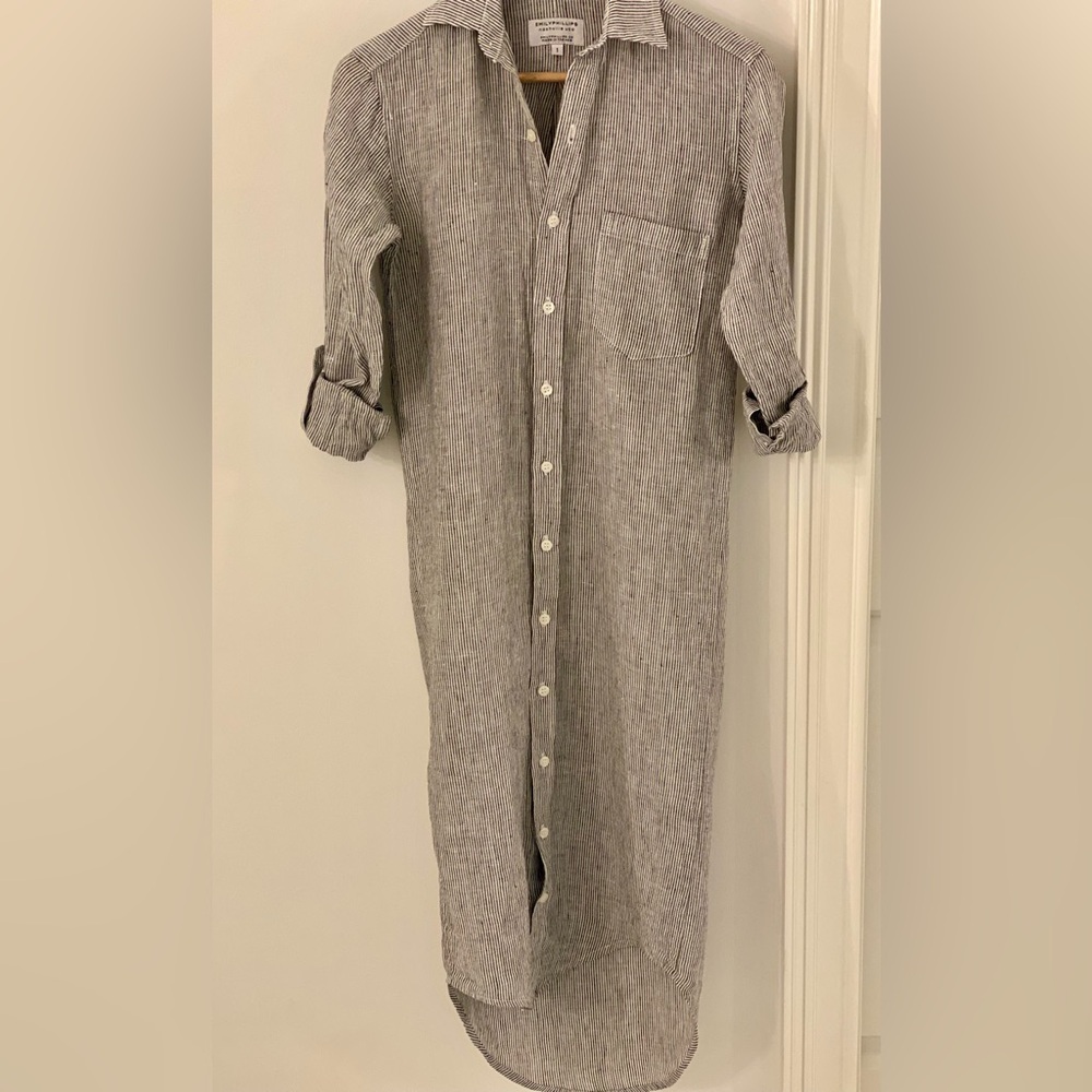 Emily Phillips Midi Linen Shirt Dress